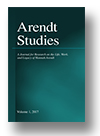 Cover of Arendt Studies