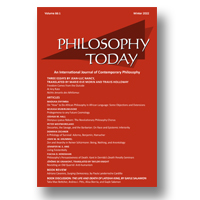 Cover of Philosophy Today