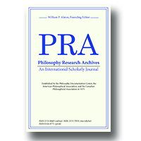 Cover of Philosophy Research Archives
