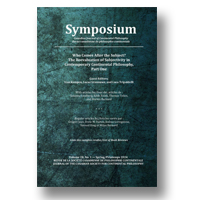 Cover of Symposium: Canadian Journal of Continental Philosophy