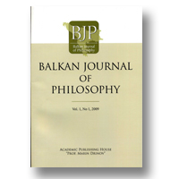 Cover of Balkan Journal of Philosophy