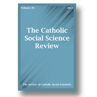 Cover of Catholic Social Science Review