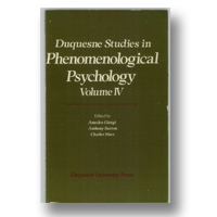 Cover of Duquesne Studies in Phenomenological Psychology