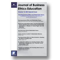 Cover of Journal of Business Ethics Education