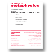 Cover of The Review of Metaphysics