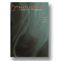 Cover of Thought: A Journal of Philosophy