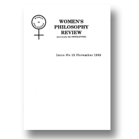 Cover of Women's Philosophy Review