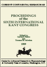 Cover of Proceedings of the Sixth International Kant Congress