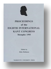Cover of Proceedings of the Eighth International Kant Congress