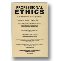 Cover of Professional Ethics
