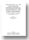 Cover of Proceedings of the Seventh International Congress of Philosophy